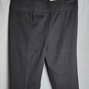 INC International Concepts Skinny Leg Mid-Rise Black Knit Leggings Size 8 Reg